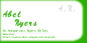 abel nyers business card